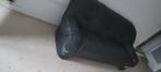 Divan en simili cuir noir 3 places, 150 à 200 cm, Cuir, Banc droit, Utilisé