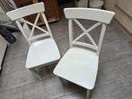 Chaise blanche INGOLF, Maison & Meubles, Chaises, Deux, Enlèvement, Utilisé, Bois