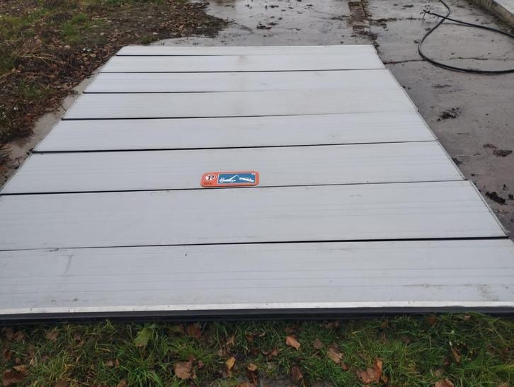 sectionele poort aluminium, Tuin en Terras, Tuinhekken en Hekwerk, Gebruikt, Overige typen, Aluminium, Met poort, Ophalen