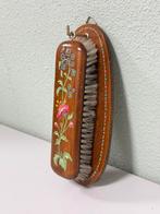 Vintage handgeschilderd houten borstelsetje – wandborstel, Antiek en Kunst, Ophalen of Verzenden