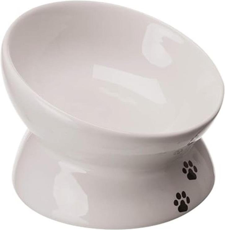 Kattenvoerbak van wit keramiek GRATIS LEVERING, Dieren en Toebehoren, Katten-accessoires, Nieuw, Verzenden