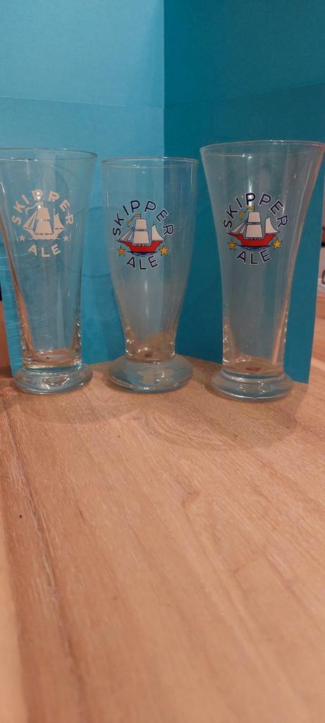 3 verschillende Skipper  Ale  Campina   Dessel, Verzamelen, Biermerken, Zo goed als nieuw, Glas of Glazen, Overige merken, Ophalen of Verzenden