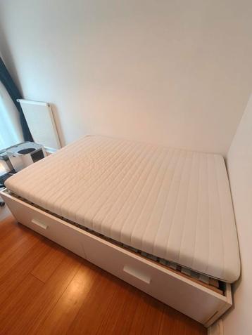 Ikea Brimnes bed met opbergruimte 140x200 - gratis matras beschikbaar voor biedingen