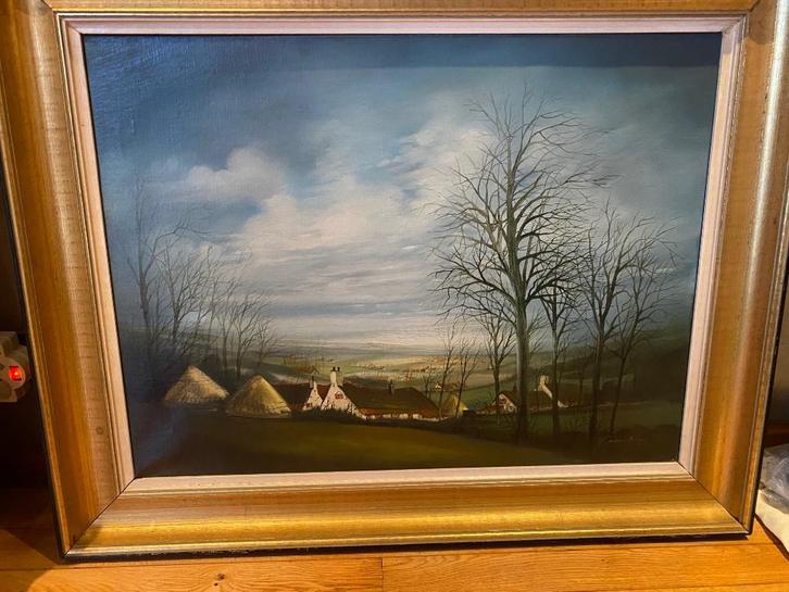 GROOT ORIGINEEL SCHILDERIJ OP DOEK (ANDRE DESMEDT), Antiek en Kunst, Kunst | Schilderijen | Klassiek, Ophalen of Verzenden