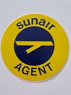 Autocollant vintage - Agent Sunair - Bel état, Utilisé, Enlèvement ou Envoi, Société ou Association