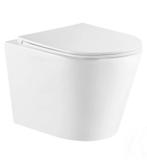 Wit hangtoilet met afneembare wc-bril, Doe-het-zelf en Bouw, Sanitair, Nieuw, Toilet, Ophalen