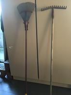 1 hark en 1 bladbezem aan 5 euro en ander tuingerief, Tuin en Terras, Hand-tuingereedschap, Ophalen, Zo goed als nieuw, Hark