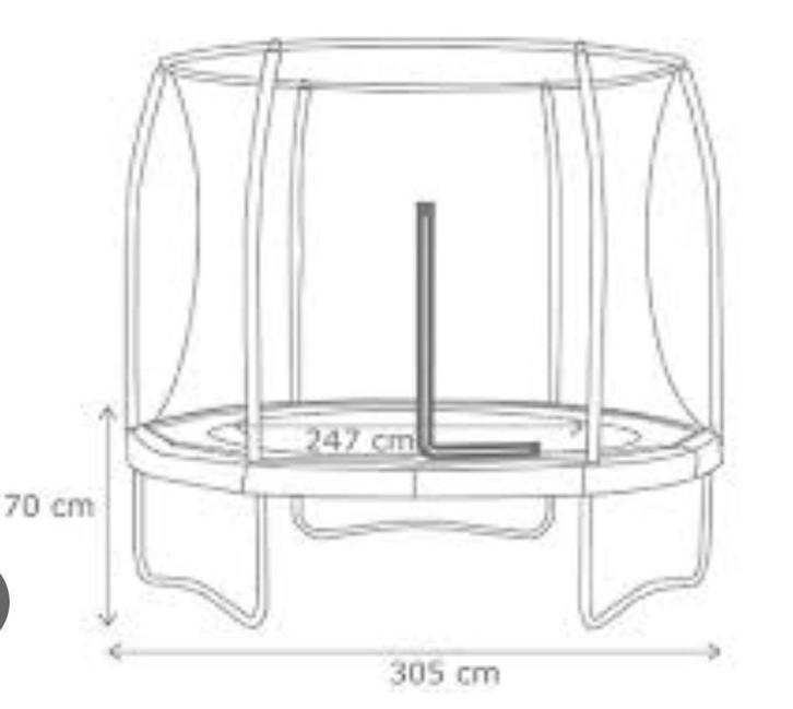 Voor onderdelen: 305 black premium, Kinderen en Baby's, Speelgoed | Buiten | Trampolines, Gebruikt, Ophalen