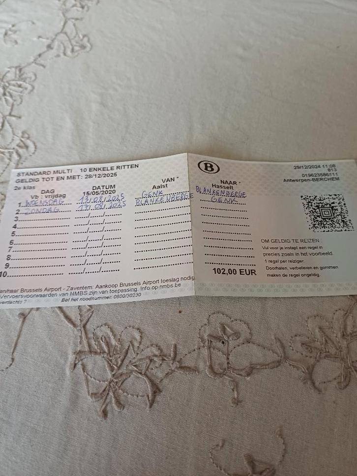 Standard Multi Pass tem 28 december 2025, Tickets en Kaartjes, Trein, Bus en Vliegtuig