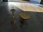 vintage tafeltje & asbak, Huis en Inrichting, Tafels | Bijzettafels, Ophalen, Minder dan 45 cm, Gebruikt, Metaal of Aluminium