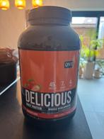 Delicious Whey Protein Strawberry, Sport en Fitness, Gezondheidsproducten en Wellness, Ophalen of Verzenden, Zo goed als nieuw