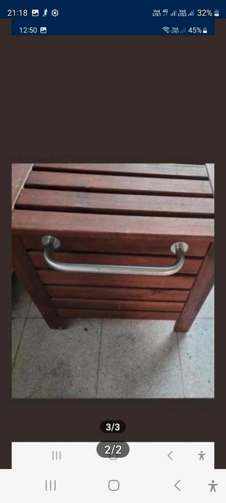 Tuin opberger , hout op wieltjes ikea applaro, Tuin en Terras, Bergingen en Tuinkasten, Zo goed als nieuw, Hout, Ophalen