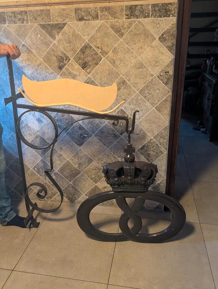 antieke uithangbord  van een bakkerij Krakeling, Antiek en Kunst, Curiosa en Brocante, Ophalen