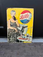 Pepsi cola bord, Verzamelen, Ophalen, Gebruikt, Reclamebord