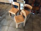 4 stevige , beukenhouten kinderstoelen, Kinderen en Baby's, Ophalen, Gebruikt