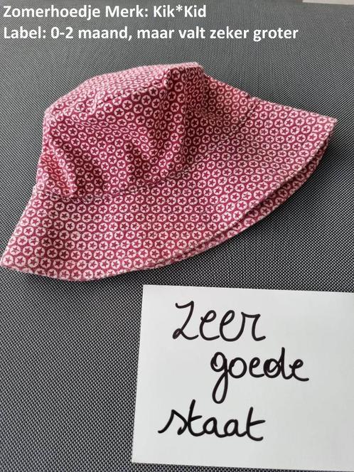 Rood-wit zomerhoedje baby, Kinderen en Baby's, Babykleding | Petten en Hoeden, Zo goed als nieuw, Jongetje of Meisje, Maat 62