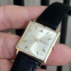 Jeager LeCoultre 18 karaat goud horloge, Ophalen, Gebruikt, Goud, Leer
