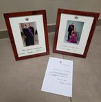 2 gesigneerde foto's + brief koningshuis, Verzamelen, Ophalen of Verzenden