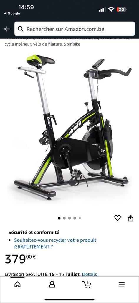 Velo de spinning, Sport en Fitness, Fitnessapparatuur, Zo goed als nieuw, Spinningfiets, Metaal, Ophalen