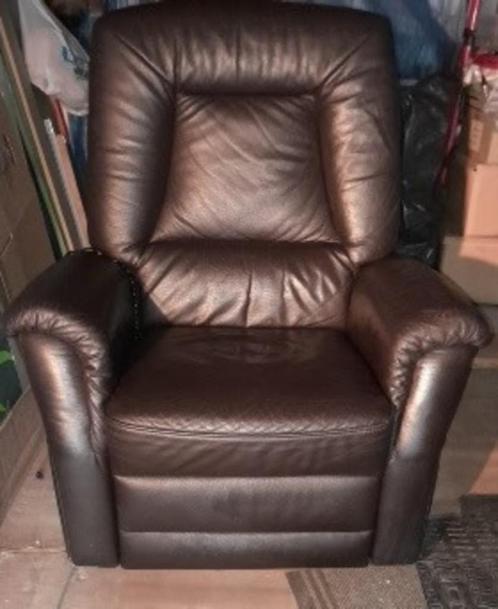 Relaxzetel HUKLA Liftzetel sta op en af en relax, Huis en Inrichting, Fauteuils, Gebruikt, Leer, Ophalen