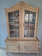 Queen Anne Vitrinekast in wit gebeitst eik, Antiek en Kunst, Ophalen