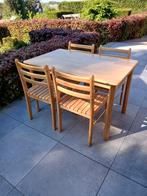 Houten tafel met 4 stoelen, Ophalen