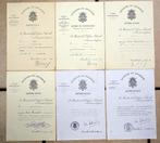 LLot 28 brevetten van een onderofficier van de 3de Lansiers, Verzamelen, Militaria | Algemeen, Landmacht, Lintje, Medaille of Wings