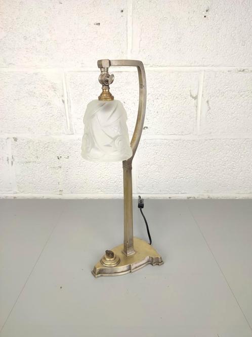 Antieke Franse art deco lamp, Antiek en Kunst, Antiek | Verlichting, Ophalen of Verzenden
