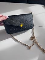 Pochette noire avec chaîne dorée, Handtassen en Accessoires, Tassen | Damestassen, Verzenden, Nieuw