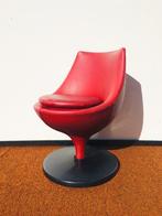 Chaise 60s P. Guariche - MEUROP [ Vintage ] Stoel, Maison & Meubles, Chaises, Vintage, Utilisé, Cuir, Rouge