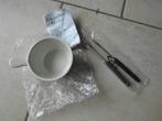 BEURRIER/CHOCOLAT FONDUE/VERRE AVEC 14 GLACONS"OCEAN", Maison & Meubles, Cuisine | Vaisselle, Enlèvement ou Envoi, Utilisé, Autres types