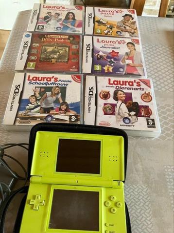Nintendo DS console en 6 games  beschikbaar voor biedingen