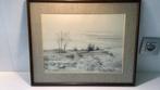 Oude potloodtekening in kader van Matthijs, Antiek en Kunst, Ophalen of Verzenden