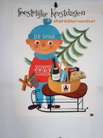 Origineel Affiche Spar Supermarkten Feestelijke Kerstdagen, Rechthoekig Staand, Verzenden, Deurposter of groter, Zo goed als nieuw