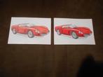 anciennes images chromos chocolat Jacques autos 1962 Ferrari, Comme neuf, Enlèvement ou Envoi, Plusieurs images