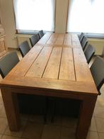 Teak tafel 3 meter en 8 stoelen, Ophalen, Zo goed als nieuw