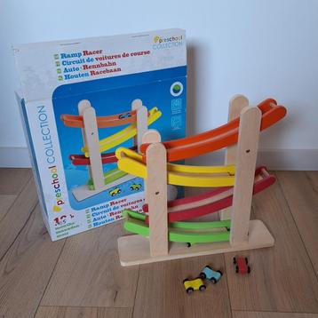 Houten autobaan, Kinderen en Baby's, Ophalen, Gebruikt, Rij- of Hobbelspeelgoed