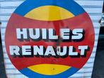 Huiles Renault emaille reclamebord, Verzamelen, Reclamebord, Gebruikt, Ophalen of Verzenden