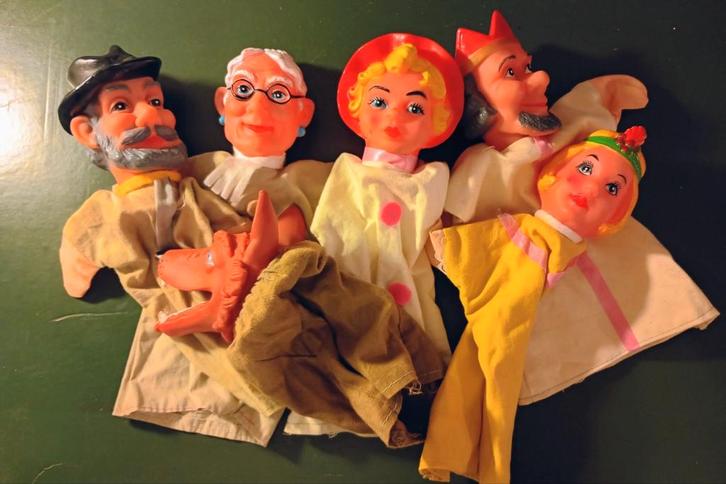 Lot de 6 marionnettes vintage – Années 90, Kinderen en Baby's, Speelgoed | Poppen, Gebruikt, Ophalen of Verzenden