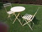 Table et 2 chaises bistrot en métal, Jardin & Terrasse, Comme neuf, Enlèvement ou Envoi