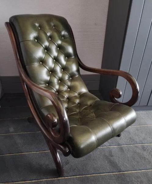 Vintage relaxzetel in klassieke Engelse stijl, Antiek en Kunst, Antiek | Meubels | Stoelen en Sofa's, Ophalen