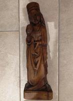 Oud houten beeld Maria met aardbol, Antiek en Kunst, Ophalen of Verzenden