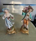 Set van 2 porseleinen beeldjes – Capodimonte stijl, Antiek en Kunst, Antiek | Porselein, Ophalen of Verzenden