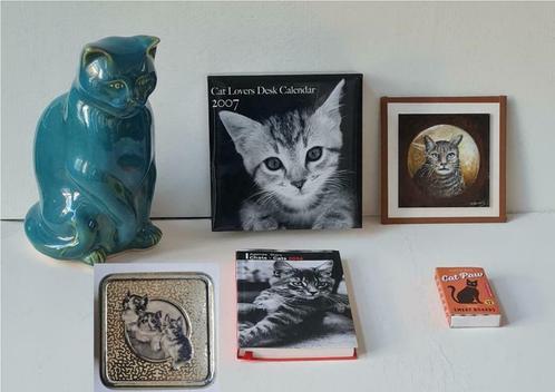 Vintage Katten liefhebber 6-stuks kado, Verzamelen, Dierenverzamelingen, Gebruikt, Beeldje of Figuurtje, Hond of Kat, Ophalen of Verzenden