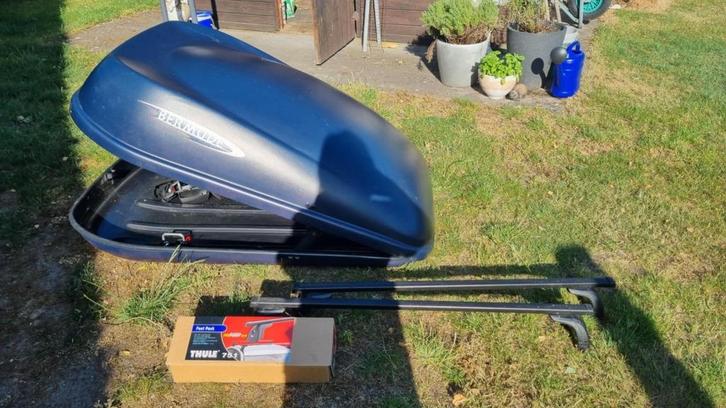 Complete Dakkoffer Set – Bermude + Dakdragers + Nieuwe Thule, Auto diversen, Dakkoffers, Zo goed als nieuw, Ophalen