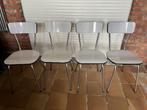 vintage formica stoelen  jaren 60, Ophalen, Gebruikt, Vier, Grijs