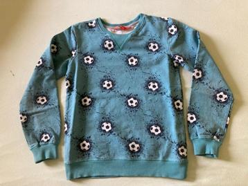 Blauwgroene sweater TYGO & vito met voetbalprint 140 cm beschikbaar voor biedingen