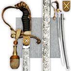 🚨Zeldzame PRUSSIAN Artillery Deluxe Saber, uit. Super ORIGI, Verzenden, Landmacht, Zwaard of Sabel