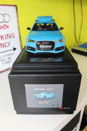 Hélice de moto Audi RS6 Avant bleue 1/18