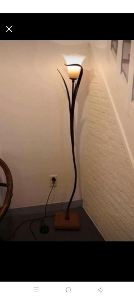 Art deco vloerlamp, Huis en Inrichting, Lampen | Vloerlampen, Zo goed als nieuw, Metaal, Ophalen